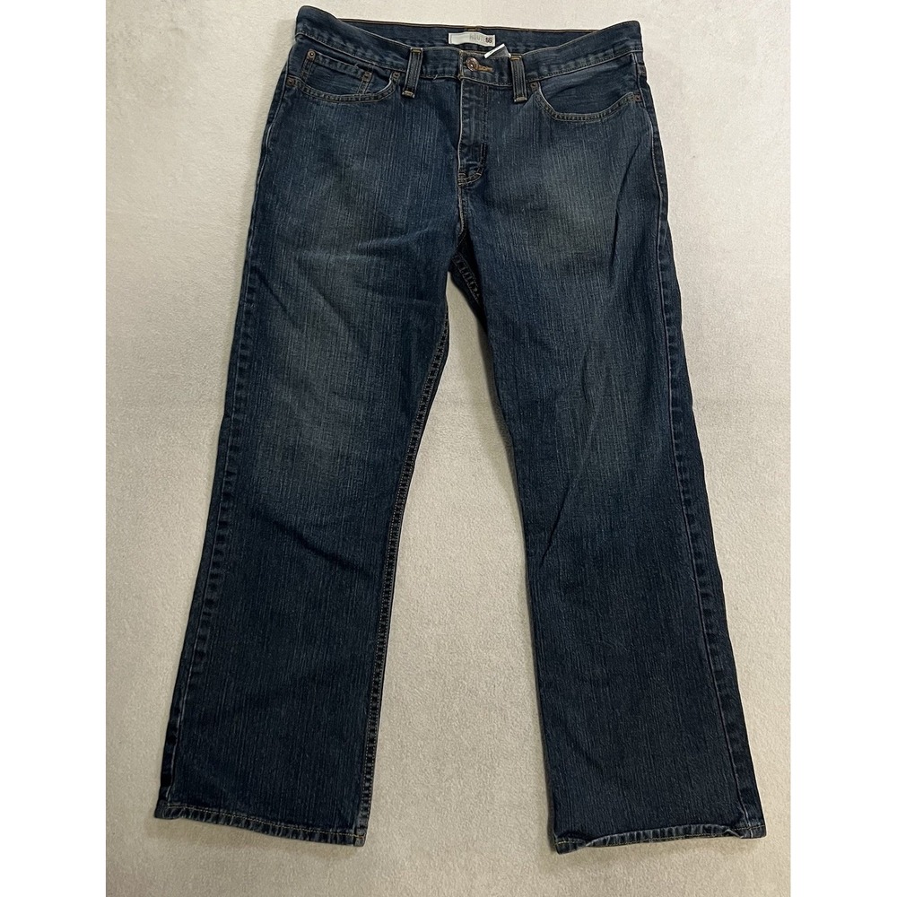 Vintage Y2K Route 66 Bootcut Jeans Men's Size 34x29 Dark Wash Blue Denim